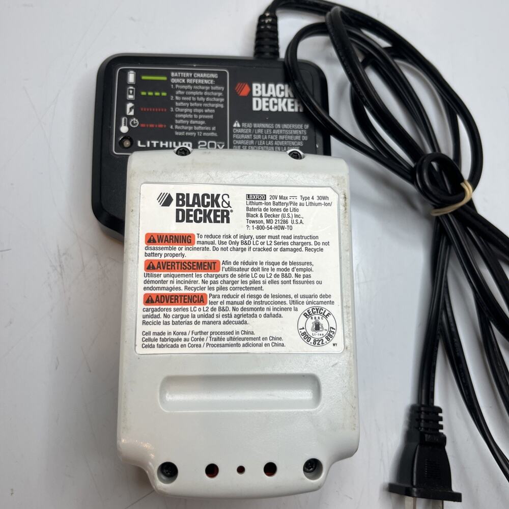 Black & Decker Lithium Battery 20V Charger